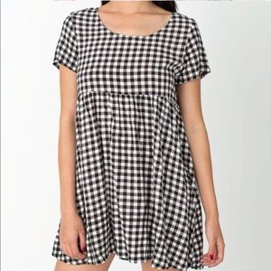 American Apparel Gingham Babydoll Dress